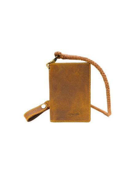 PORTEFEUILLE EN CUIR TABAC EXPLORER DE TRIP MACHINE - TAILLE UNIQUE