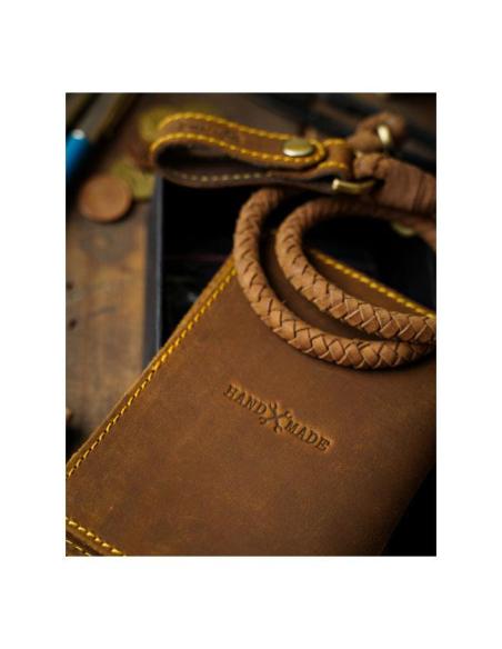 PORTEFEUILLE EN CUIR TABAC EXPLORER DE TRIP MACHINE - TAILLE UNIQUE