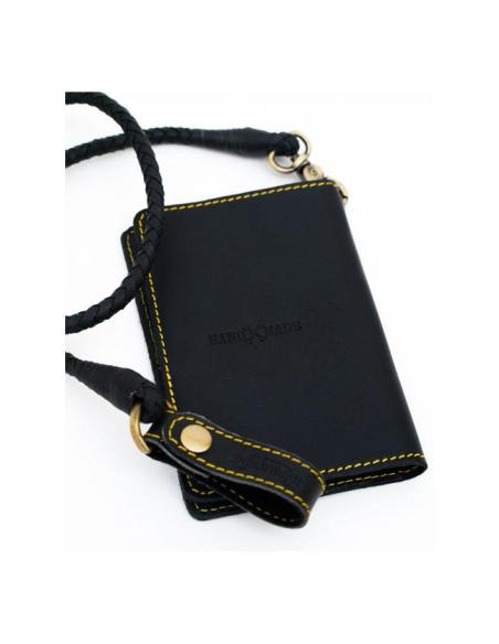 LEATHER EXPLORER BLACK WALLET BY TRIP MACHINE