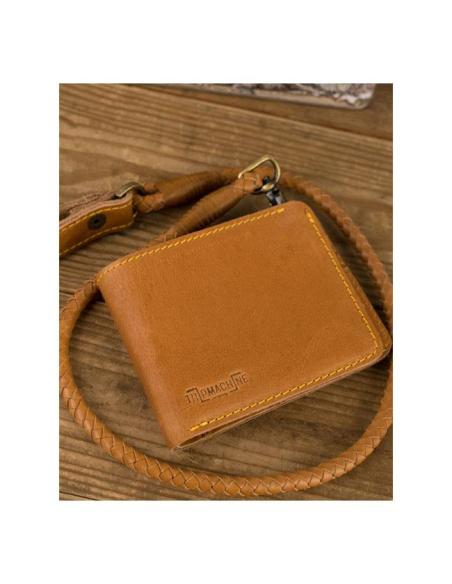 PORTEFEUILLE EN CUIR GUITARIST FINITION VINTAGE TAN DE TRIP MACHINE