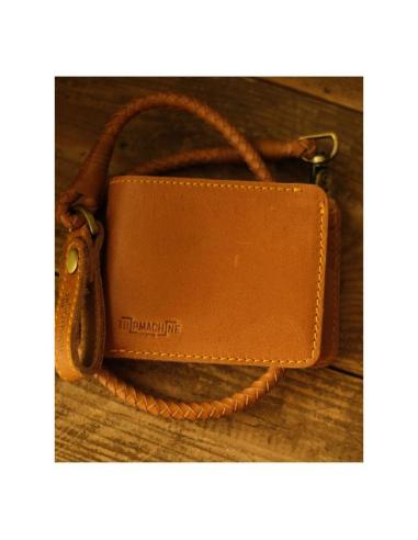 PORTEFEUILLE EN CUIR GUITARIST FINITION VINTAGE TAN DE TRIP MACHINE