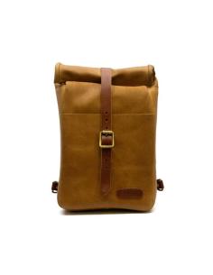 VINTAGE TAN MINI LEATHER PANNIER VINTAGE TANCONVERTIBLE INTO A SLING BAG BY TRIP MACHINE