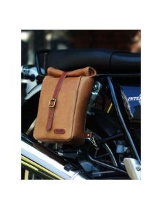 VINTAGE TAN MINI LEATHER PANNIER VINTAGE TANCONVERTIBLE INTO A SLING BAG BY TRIP MACHINE 2