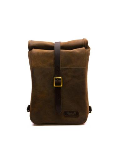 TOBACCO MINI LEATHER PANNIER VINTAGE TANCONVERTIBLE INTO A SLING BAG BY TRIP MACHINE