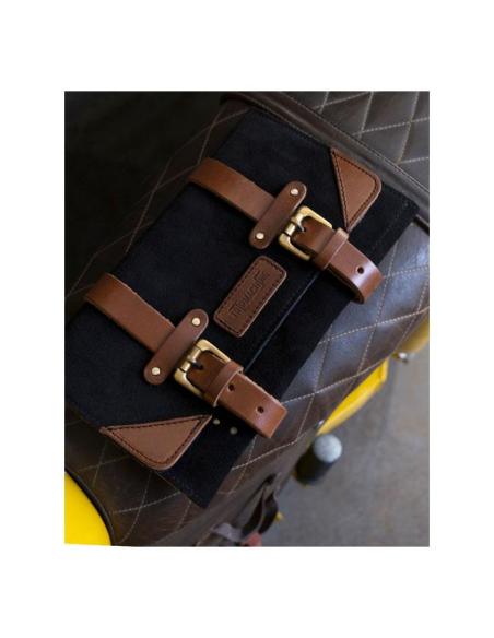 BOLSA DE FERRAMENTAS EM ROLO DE COURO VINTAGE TAN PARA MOTO - TRIP MACHINE