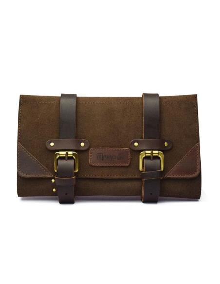 Comprar Bolsa Rulo De Herramientas De Cuero Tabaco Para Moto De Trip Machine a precio de oferta