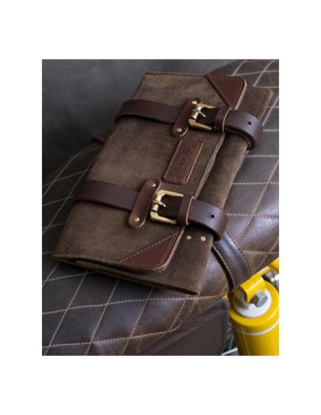 Comprar Bolsa Rulo De Herramientas De Cuero Tabaco Para Moto De Trip Machine a precio de oferta