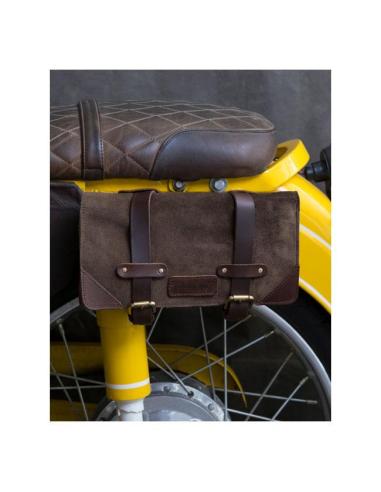 Comprar Bolsa Rulo De Herramientas De Cuero Tabaco Para Moto De Trip Machine a precio de oferta