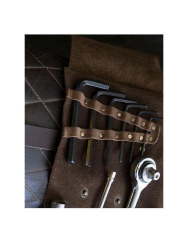Comprar Bolsa Rulo De Herramientas De Cuero Tabaco Para Moto De Trip Machine a precio de oferta
