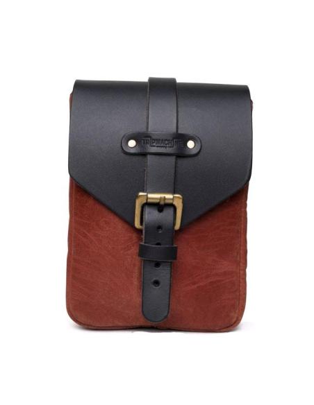 BOLSA DE COURO RED CHERRY SOBRE TANQUE PARA MOTOS DA TRIP MACHINE