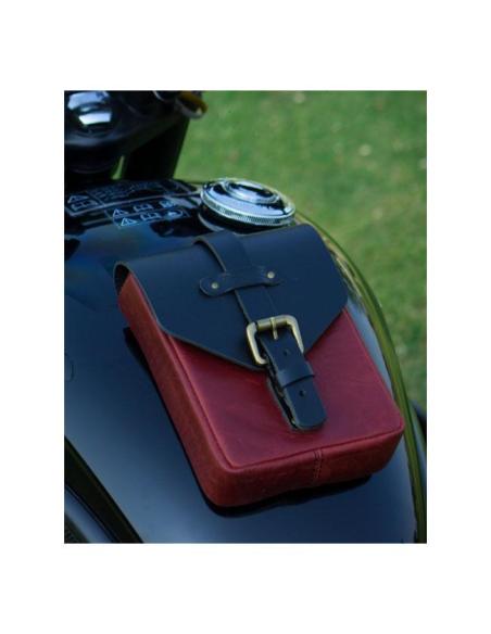 Comprar Bolsa De Cuero Rojo Cereza Sobredepósito Para Motos De Trip Machine a precio de oferta