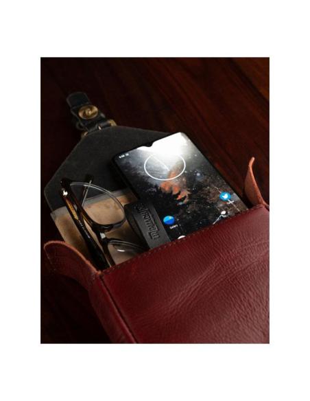 Comprar Bolsa De Cuero Rojo Cereza Sobredepósito Para Motos De Trip Machine a precio de oferta