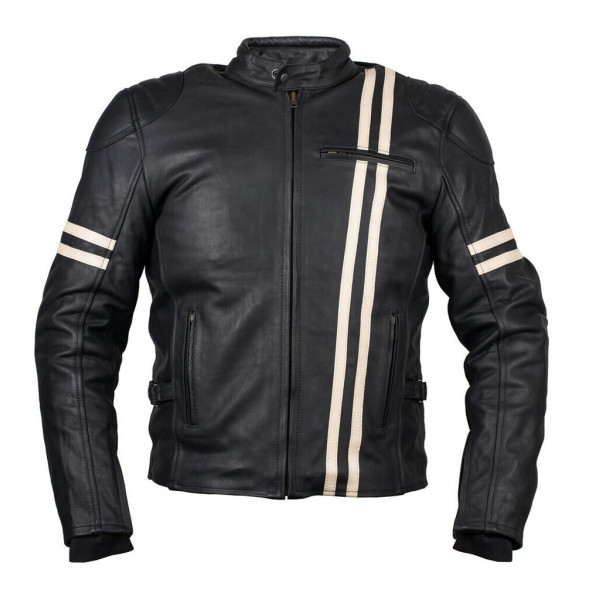 COW LEAHTER JACKET CAFE RACER WITH PROTECIONS