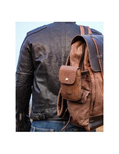 TRIP MACHINE UTILITY POUCH TOBACCO LEATHER BAG