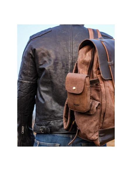 TRIP MACHINE UTILITY POUCH TOBACCO LEATHER BAG