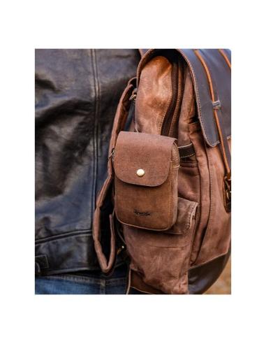 TRIP MACHINE UTILITY POUCH TOBACCO LEATHER BAG