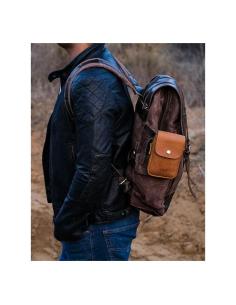TRIP MACHINE UTILITY POUCH VINTAGE TAN LEATHER BAG 2