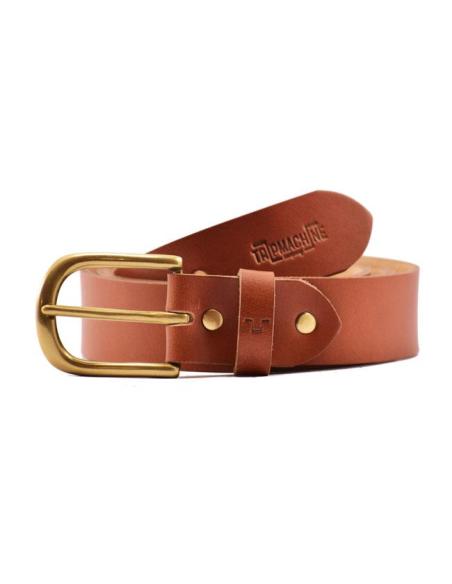 HIGH-QUALITY LEATHER CLASSIC VINTAGE TAN BELT BY TRIP MACHINE