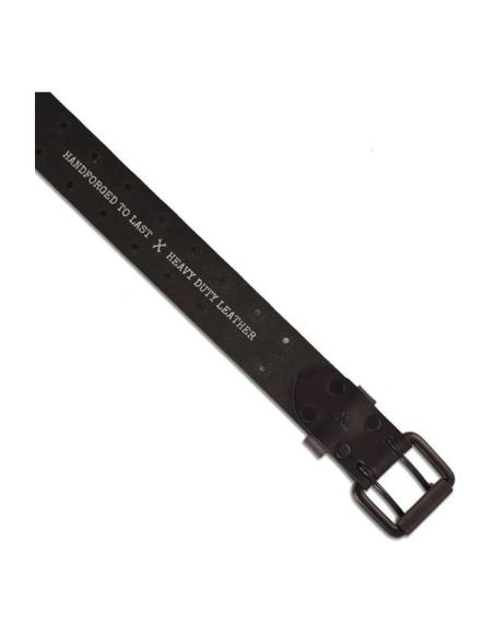 CEINTURE EN CUIR VÉRITABLE AVEC BOUCLE CARRÉE ET UNE POINTE NOIR TRIP MACHINE