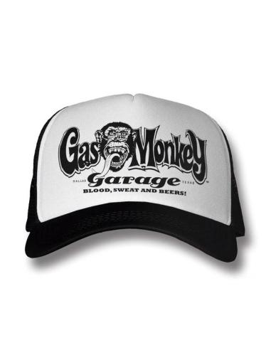 Comprar Gorra Logo Gas Monkey Garage Blood, Sweat And Beer - Blanco/Negro a precio de oferta