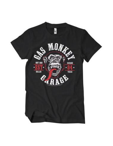 Comprar Camiseta Negra De Algodón Round Seal De Gas Monkey Garage a precio de oferta