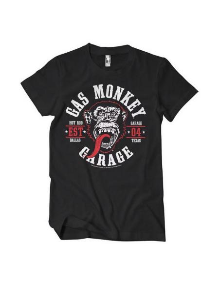GAS MONKEY GARAGE ROUND SEAL COTTON T-SHIRT BLACK