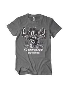CAMISETA DE ALGODÃO GAS MONKEY GARAGE MOTORS SKULL