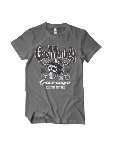 Acquista T-shirt Motors Skull di Gas Monkey Garage a prezzo scontato