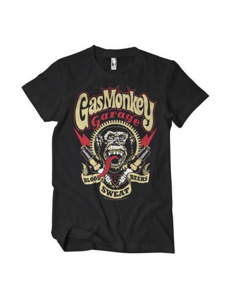 GAS MONKEY GARAGE SPARK PLUG COTTON T-SHIRT GREY