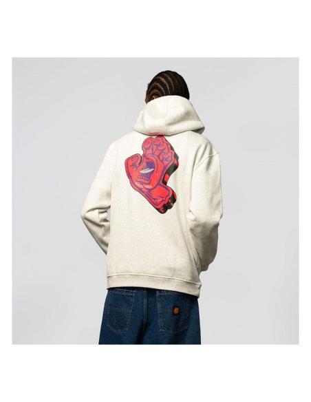 SANTA CRUZ SCREAMING FOAM HAND ATHLETIC HEATHER HOODIE