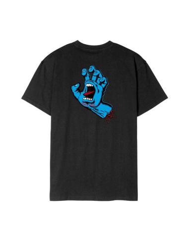 CAMISETA SCREAMING HAND PRETA DA SANTA CRUZ