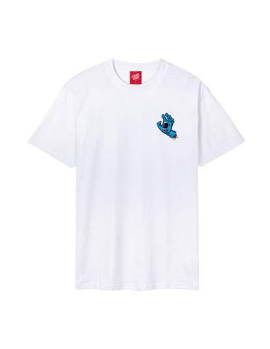 CAMISETA SCREAMING HAND BRANCA DA SANTA CRUZ