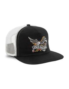 LOSER MACHINE GLORY BLACK/WHITE TRUCKER CAP