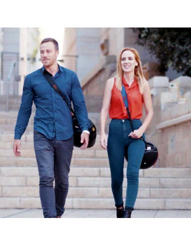SANGLE PORTE-CASQUE AVEC FERMETURE MICROMÉTRIQUE EZ-GO AJUSTABLE MAINS LIBRES