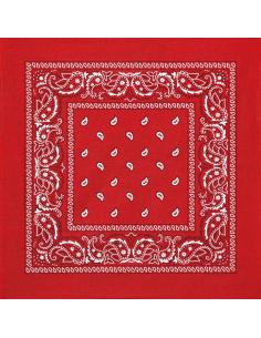 Comprar Bandana Roja Clásica De Algodón 50X50 Cm - Estilo Paisley Para Cuello, Cabeza Y Más a precio de oferta