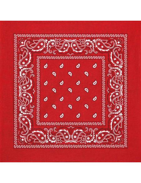 Comprar Bandana Roja Clásica De Algodón 50X50 Cm - Estilo Paisley Para Cuello, Cabeza Y Más a precio de oferta