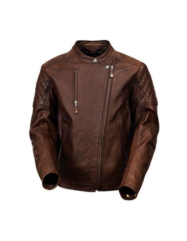 Acquista Giacca in Pelle Premium Clash Tobacco di Roland Sands Design a prezzo scontato