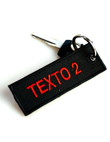 Comprar Llavero Bordado Personalizado De Doble Cara – 10 X 3 Cm a precio de oferta