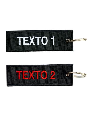 Comprar Llavero Bordado Personalizado De Doble Cara – 10 X 3 Cm a precio de oferta