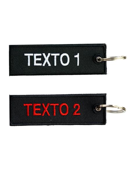 Comprar Llavero Bordado Personalizado De Doble Cara – 10 X 3 Cm a precio de oferta