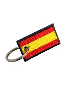 CHAVEIRO BORDADO COM A BANDEIRA DA ESPANHA – DUPLA FACE – 5 X 3 CM