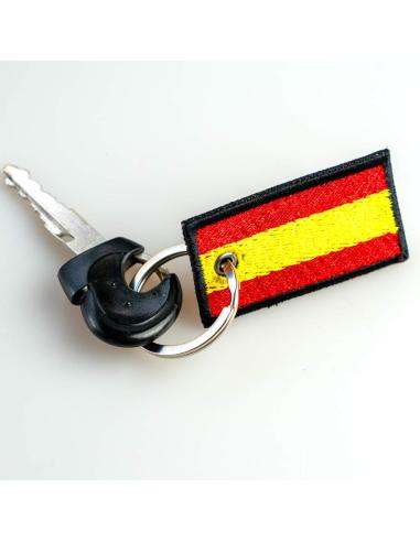 Comprar Llavero Bordado Con Bandera De España – Doble Cara – 5 X 3 Cm a precio de oferta