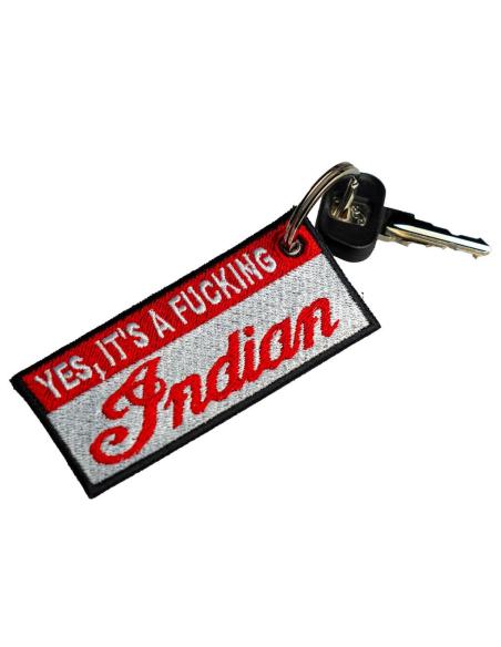 Comprar Llavero Bordado Yes, It'S A Fucking Indian De Doble Cara a precio de oferta