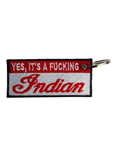 Comprar Llavero Bordado Yes, It'S A Fucking Indian De Doble Cara a precio de oferta