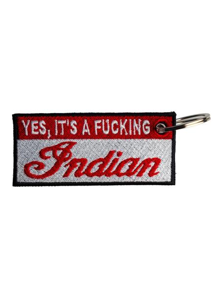 Comprar Llavero Bordado Yes, It'S A Fucking Indian De Doble Cara a precio de oferta
