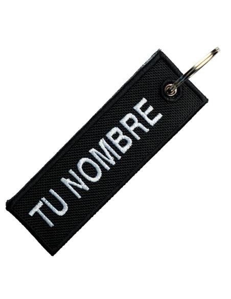 CHAVEIRO PERSONALIZADO BORDADO COM BANDEIRA DA ESPANHA – DUPLA FACE – 10 X 3 CM