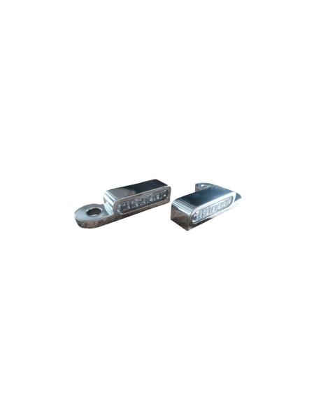 CLIGNOTANTS 2 EN 1 CHROMÉS AVEC FONCTION CLIGNOTANT ET POSITION POUR SPORTSTER 2014 ET PLUS - HEINZ BIKES