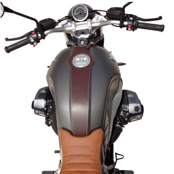 BROWN LEATHER TANK COVER FOR BMW RNINET