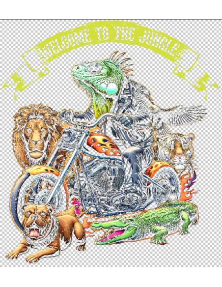 DECALQUE UV WELCOME TO THE JUNGLE