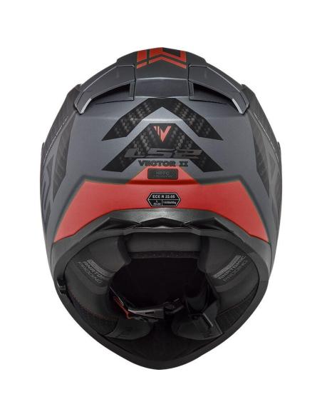 CASQUE INTÉGRAL LS2 F811 VECTOR II SPLITTER TITANIUM RED MATT
